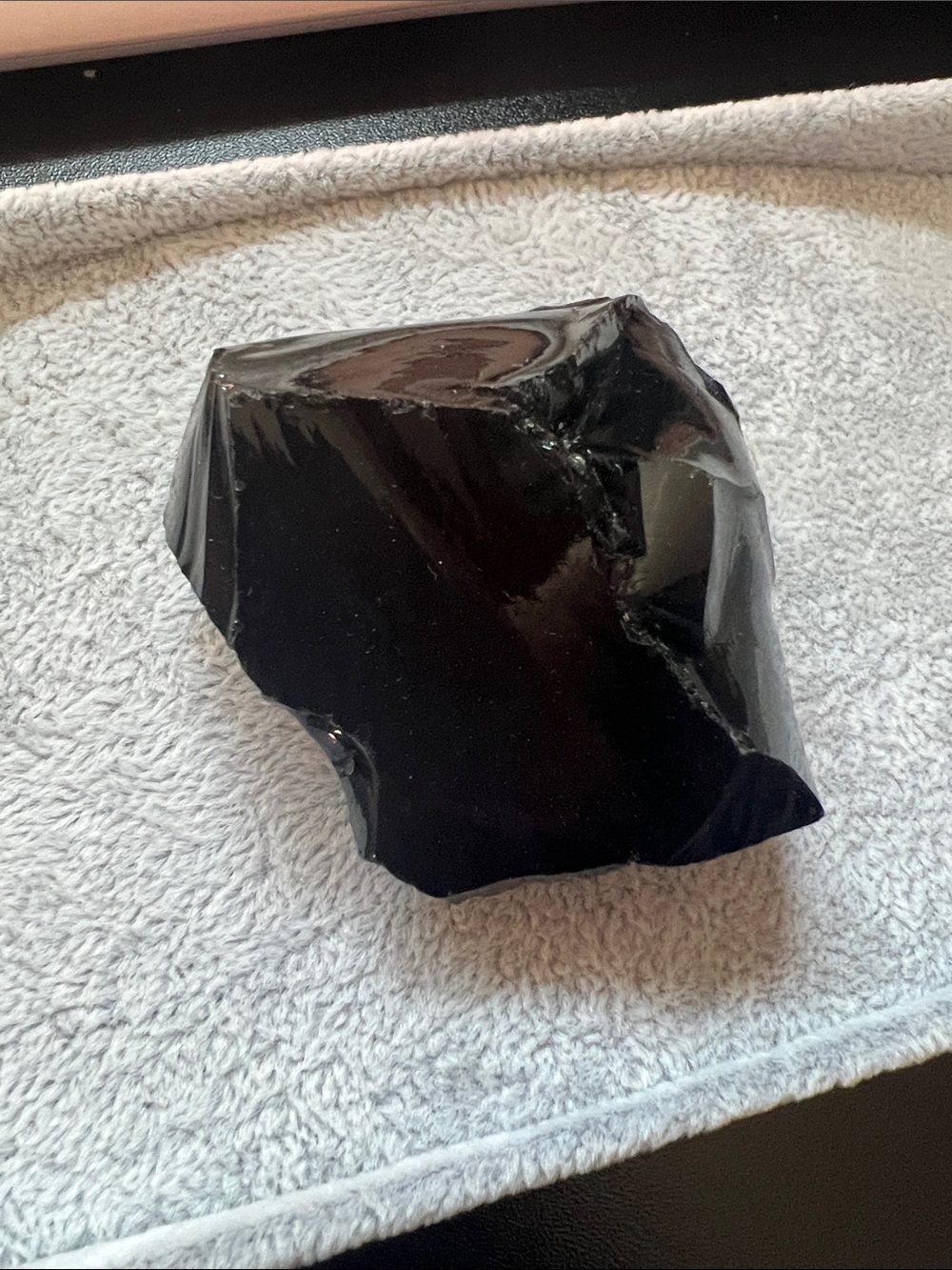 Glossy Black raw obsidian  Decorative Accent for Home
